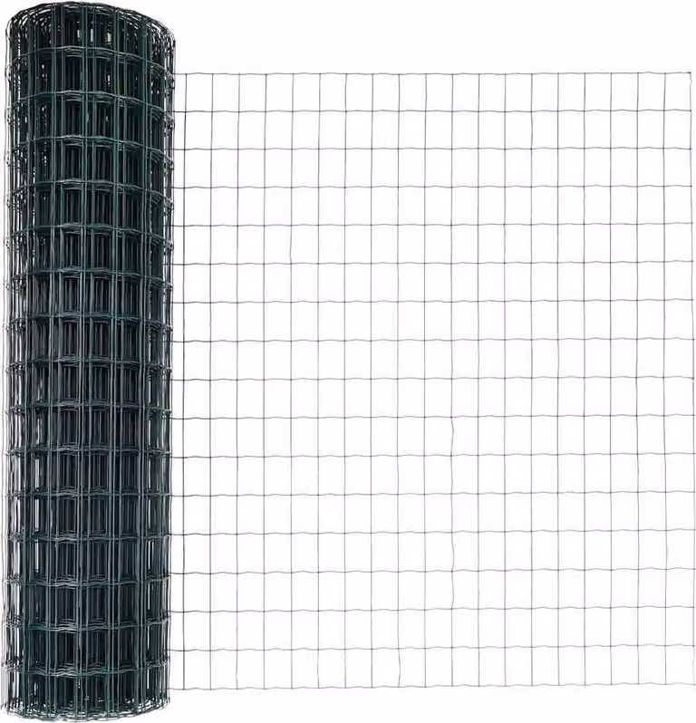 Recinzione Euro di vidaXL, con pali, 10 x 1 metro, acciaio rivestito in PVC, colore verde