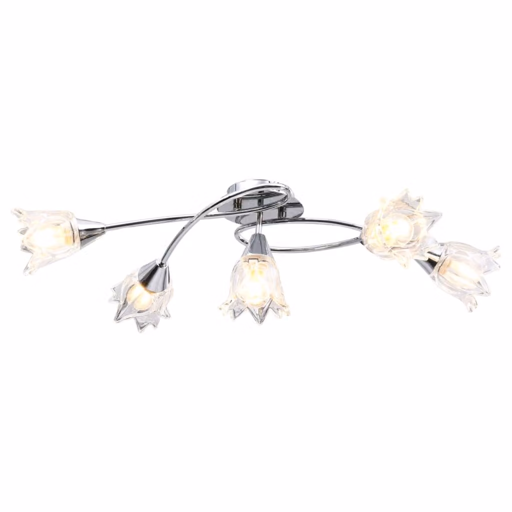 vidaXL Plafoniera con paralume in vetro per 5 lampadine E14