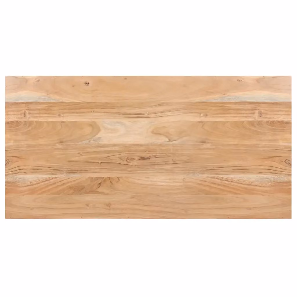 Tavolo da Pranzo Rettangolare in Legno di Acacia e Metallo Stile Industrial vidaXL L/P/H: 120 x 60 x 76 cm – 2