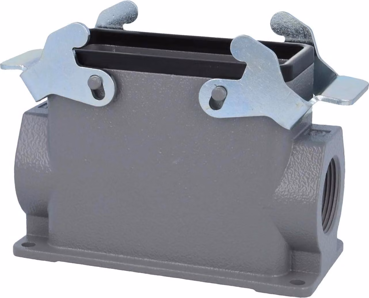 HARTING Han 16B Base alta, 2xPG21 uscita cavi laterale, con 2 staffe trasversali Vite PG21 Area di serraggio