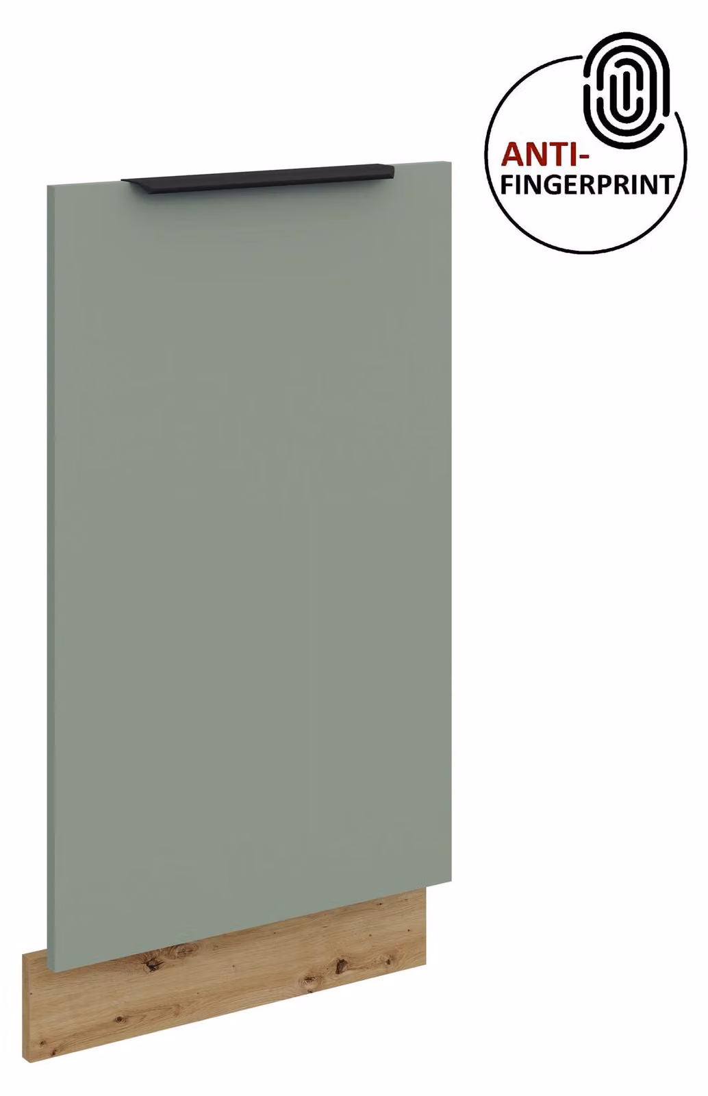 Pannello frontale per lavastoviglie da 45 cm completamente incassata ARIA Aquamarin ultra opaco + Rovere Artisan opaco, frontali di alta qualità con rivestimento anti-impronta, cucina a incasso