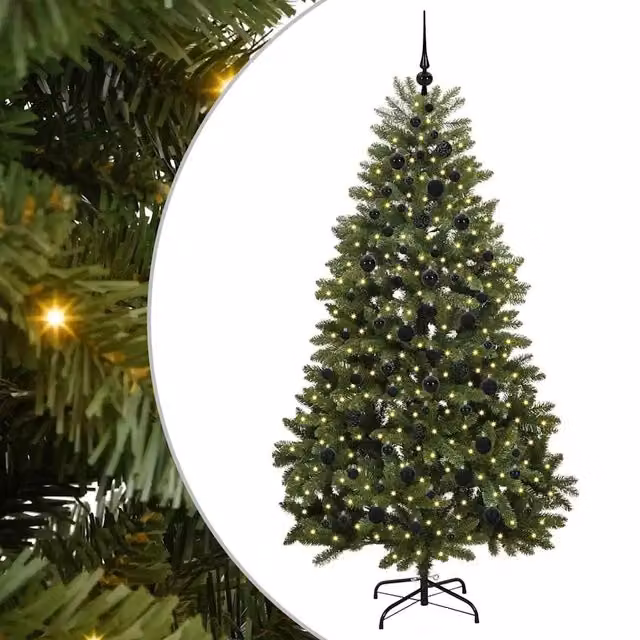 Albero di Natale | Decorazioni natalizie artificiale Verde 210 cm PVC e Metallo