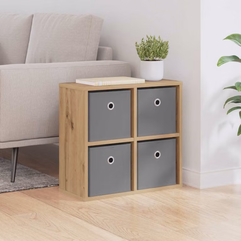 Credenza moderna vidaXL in legno rovere marrone L 49,5 x P 22 x H 47 cm