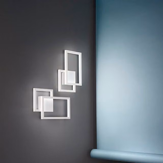 Applique a parete Perenz Cross LED bianca in metallo con luce up and down