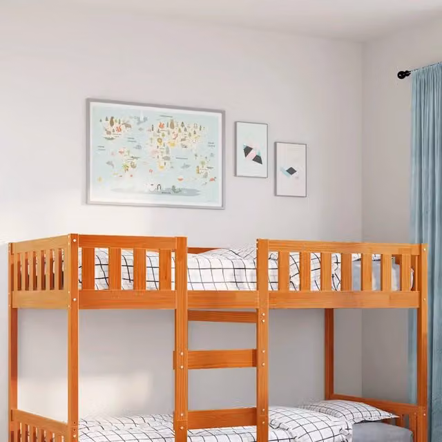 Letto Bambini senza Materasso-Struttura Letto Marrone Cera 90x190 cm Legno Pino