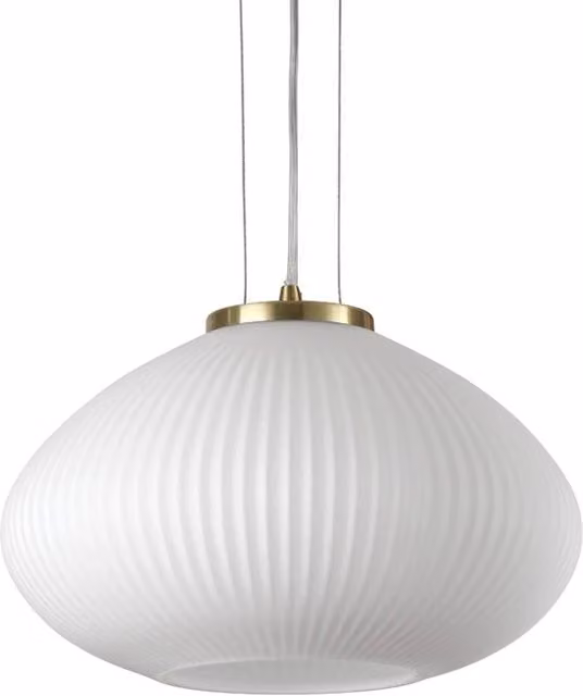 Lampada a sospensione moderna Plisse' IDEAL LUX in metallo e vetro, attacco E27, Diametro: 35 cm