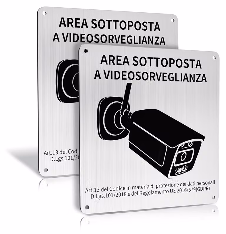 Pannello di supporto per telecamere di videosorveglianza, per uso esterno, in alluminio inossidabile