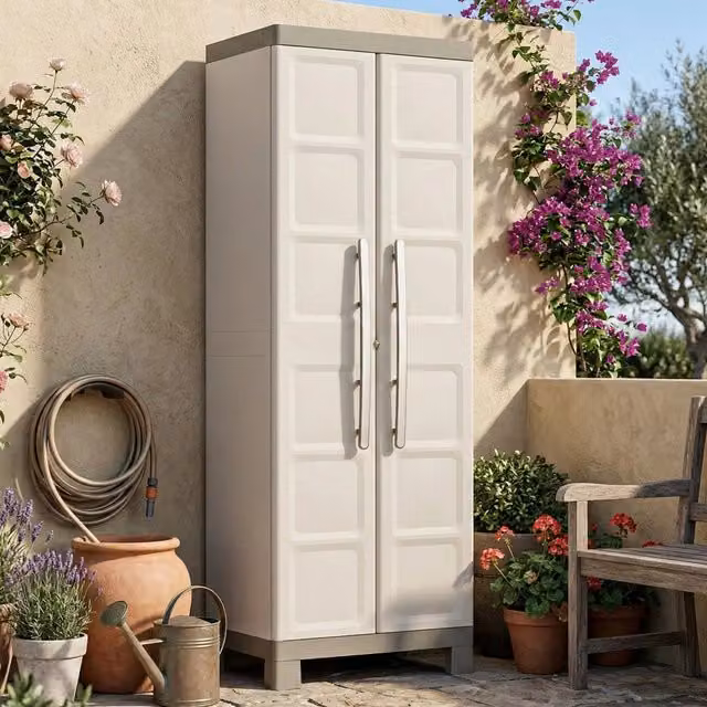 Armadio da esterno Strathmore DMORA colore Sabbia L 65 cm, P 45 cm, H 182 cm