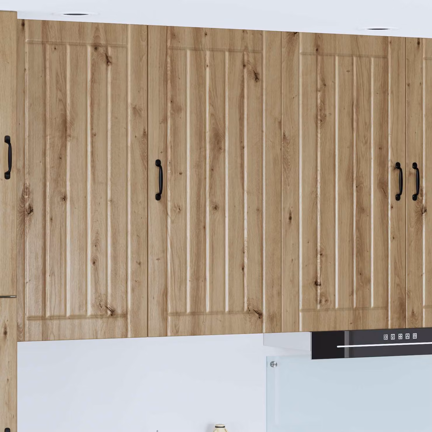 vidaXL Armadietto a muro LUCCA in Rovere Marrone con ante a battente e ripiani interni L/P/H: 50 x 31 x 100 cm