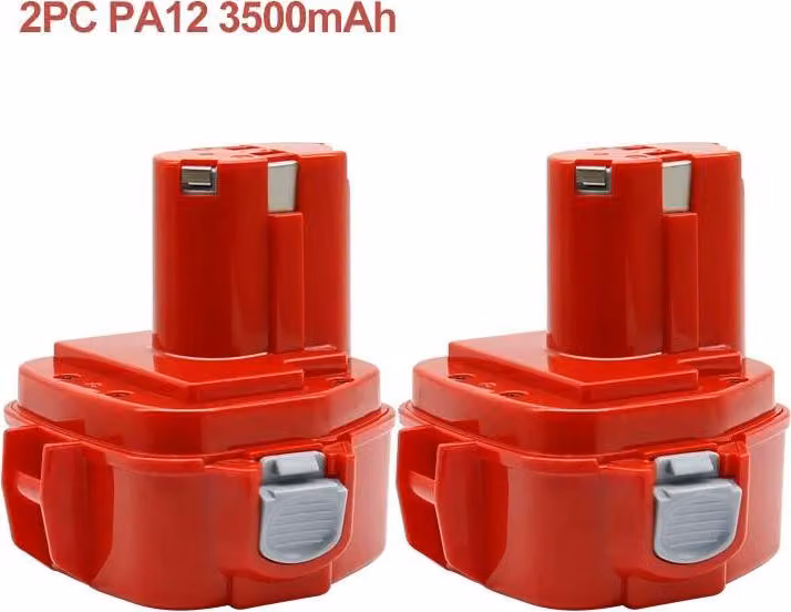 Batteria ricaricabile da 12V 3,5Ah 3500mAh - Batteria di ricambio Ni-MH per utensili elettrici - Compatibile con i modelli PA12/PA1222/1220/1200/1201/1233S - Set da 2 pezzi