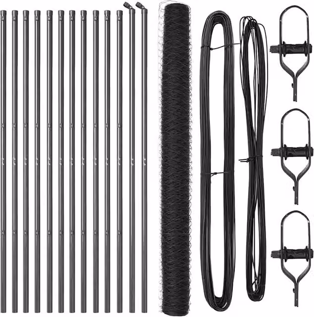 Palo per recinzione rotondo in acciaio e PVC Grigio H: 160 cm, Diametro: 26 cm