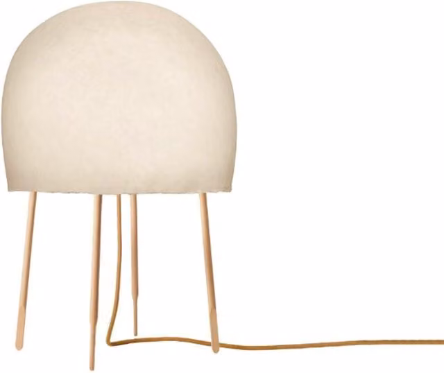 Foscarini Kurage Lampada da tavolo in carta e legno bianca
