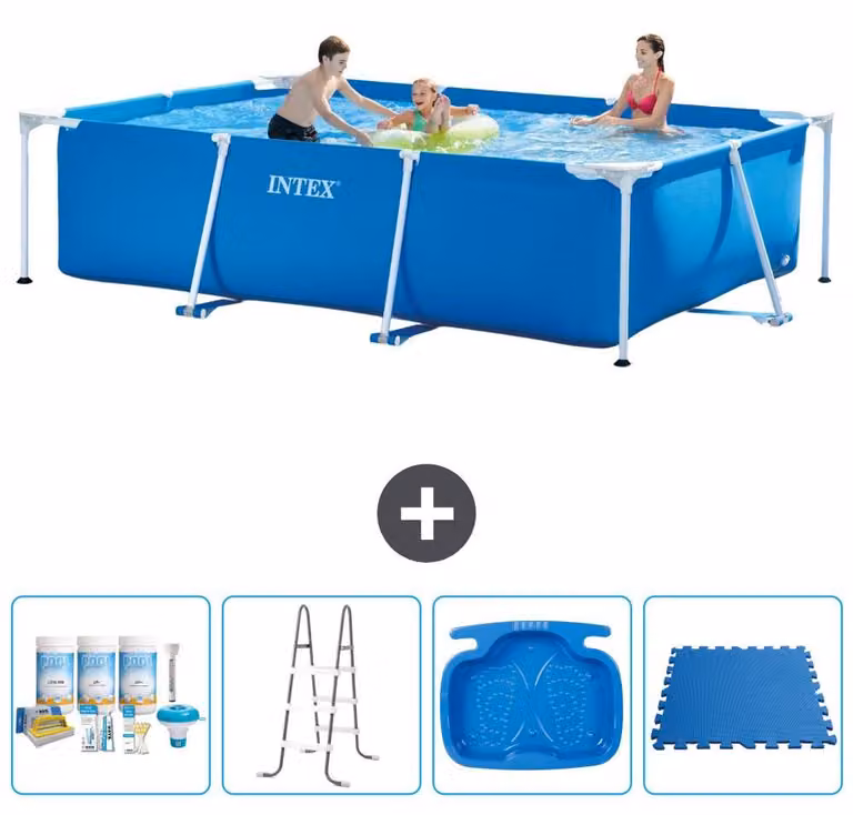 Piscina fuori terra rettangolare - 300x200x75 cm - 5 pezzi - Modello S40186