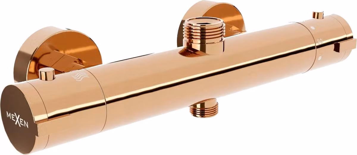 Mexen Kai rubinetto termostatico per doccia, oro rosa - 77150-60