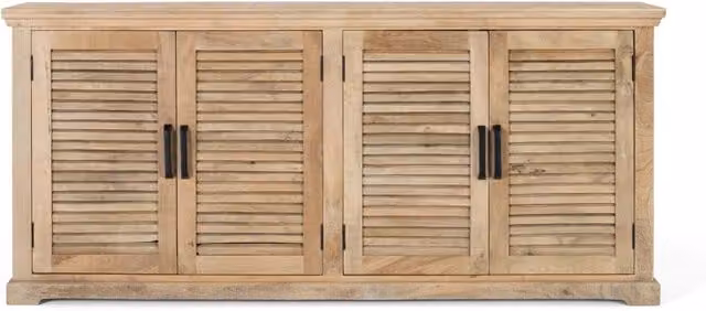 Credenza in legno di mango color marrone con finitura opaca e stile rustico per la tua sala da pranzo
