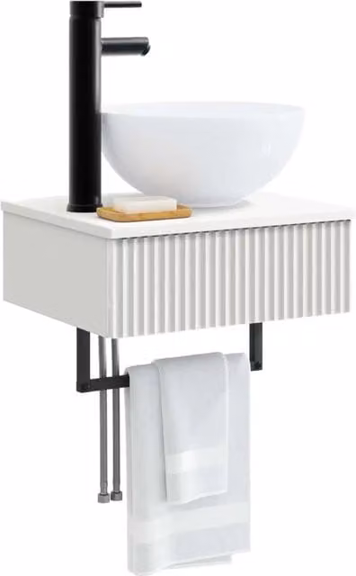 Lavabo da Parete Bianco 40 x 35 x 39 cm Legno ingegnerizzato CFW2039904