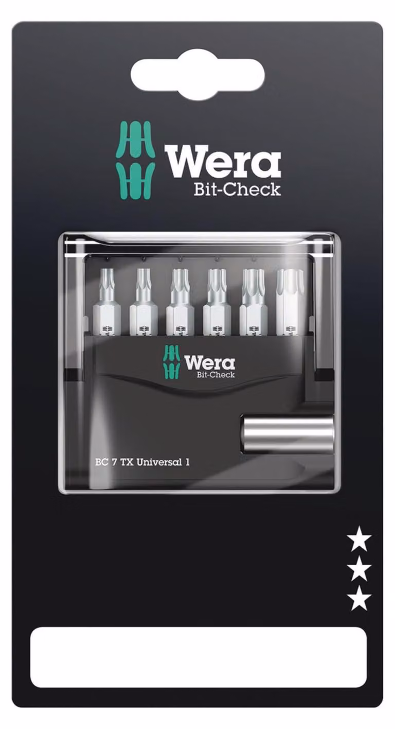 Wera 05073404001 bit di cacciavite 7 pz