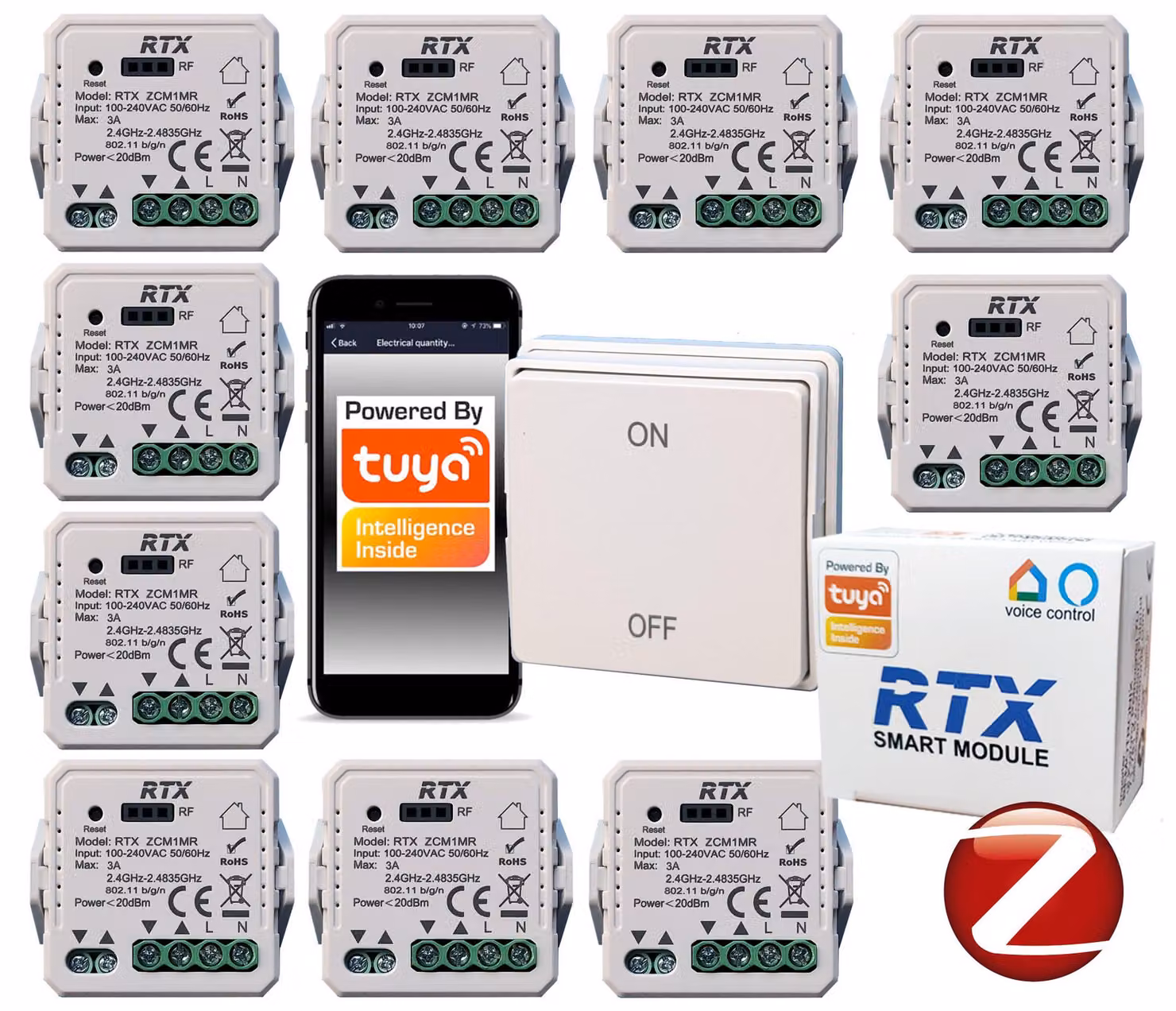 10x TUYA unità di controllo tapparelle Zigbee telecomando RFR1M GRATIS