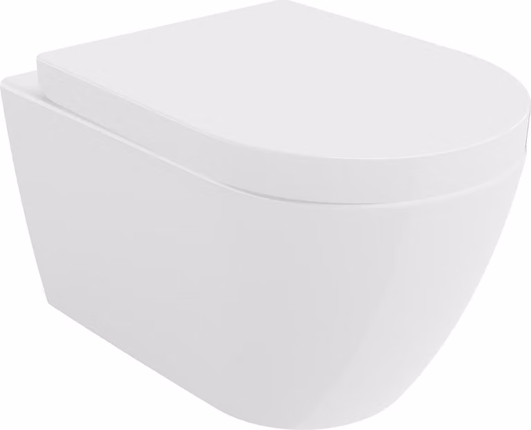 Mexen Rico wc senza bordo con sedile a chiusura rallentata, duro, bianco lucido - 30478000