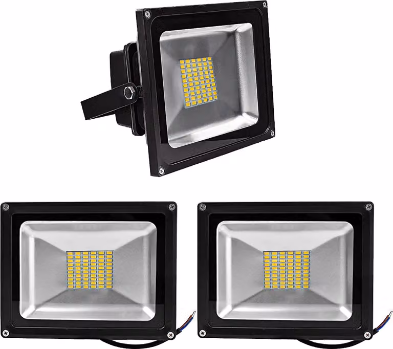 3 pezzi di faretti LED SMD da 50 W, Greenmigo IP65, proiettori da cantiere, faretti, faretti da parete, faretti da esterno, 85-265 V CA