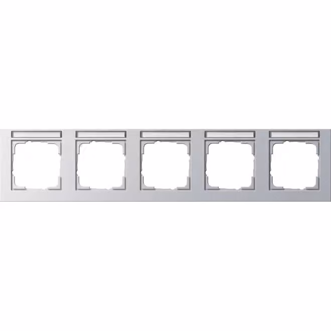 Gira 109525 Cornice di copertura a 5 moduli BSF orizzontale Gira E2, colore alluminio