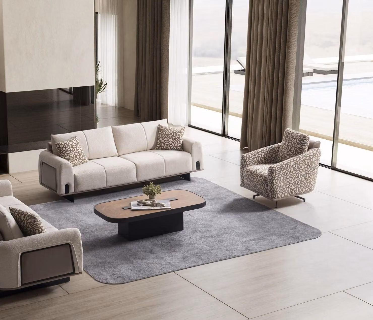 Sofagarnitur Set 3+1 – Bequem und elegant für ein stilvolles Wohnzimmer.