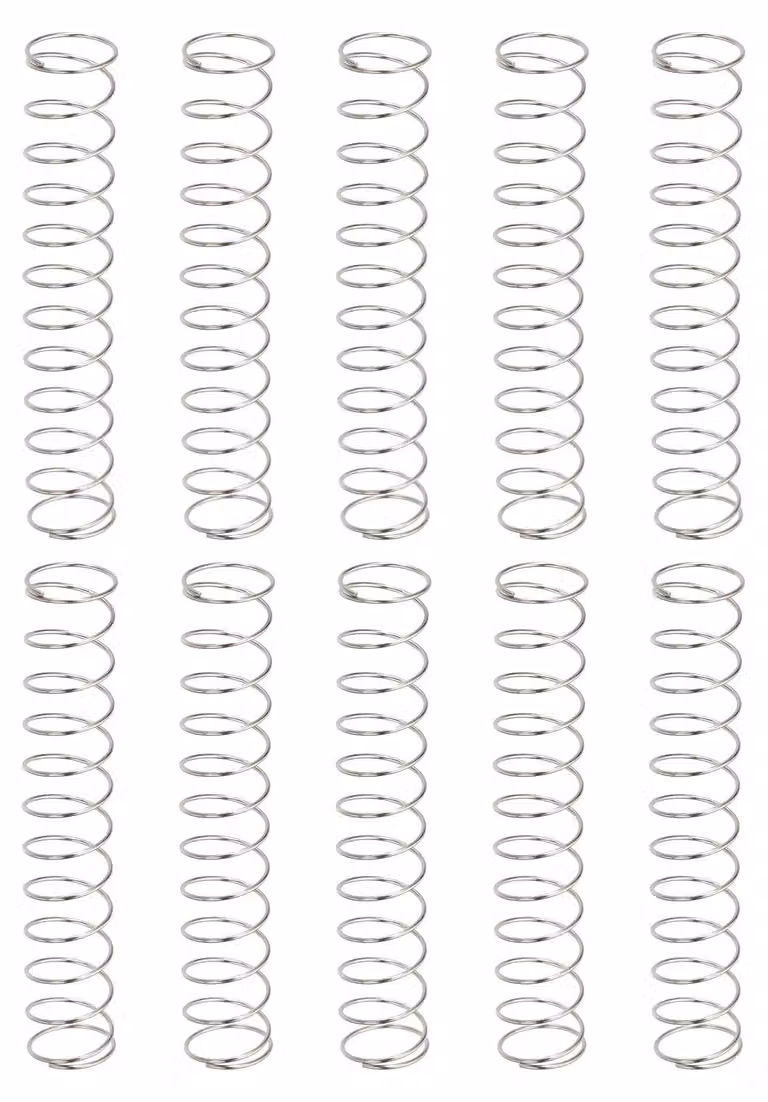 Molle a compression, 10 pezzi, 0,4x7x40 mm, acciaio inossidabile 304, colore argento