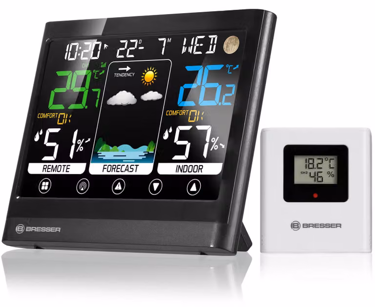 Stazione meteorologica a colori BRESSER MeteoTemp BF con touchscreen 7007511
