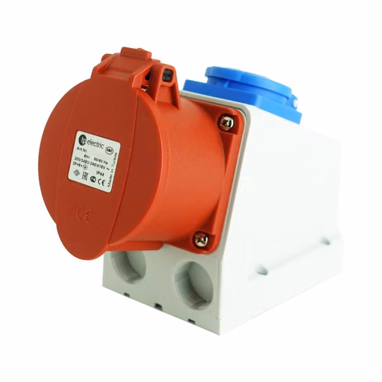 Presa a muro combinata 5 poli CEE 16A IP44 Schuko 230V 2670