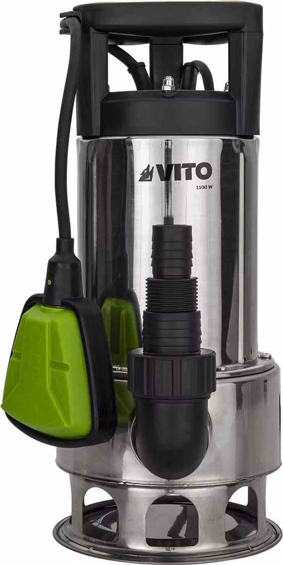 Pompa di sollevamento Acque reflue 1100W Corpo INOX Pompa sommersa Fogne Cantine VITO