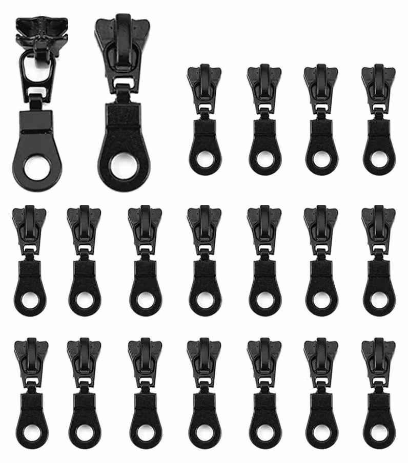 Kit di riparazione per cerniere, 20 pezzi, n. 5, colore nero, alluminio