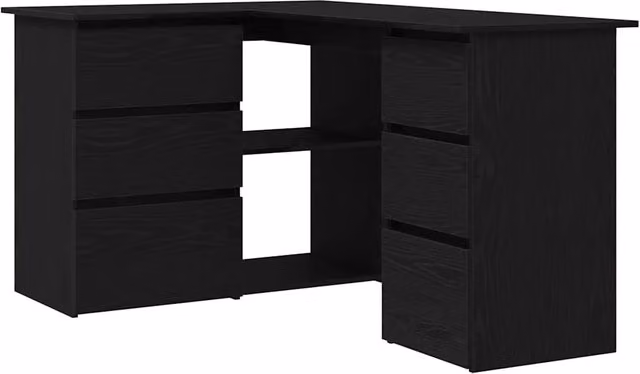 Scrivania | Tavolo da Ufficio Rovere Nero 145 x 100 x 76 cm Legno multistrato