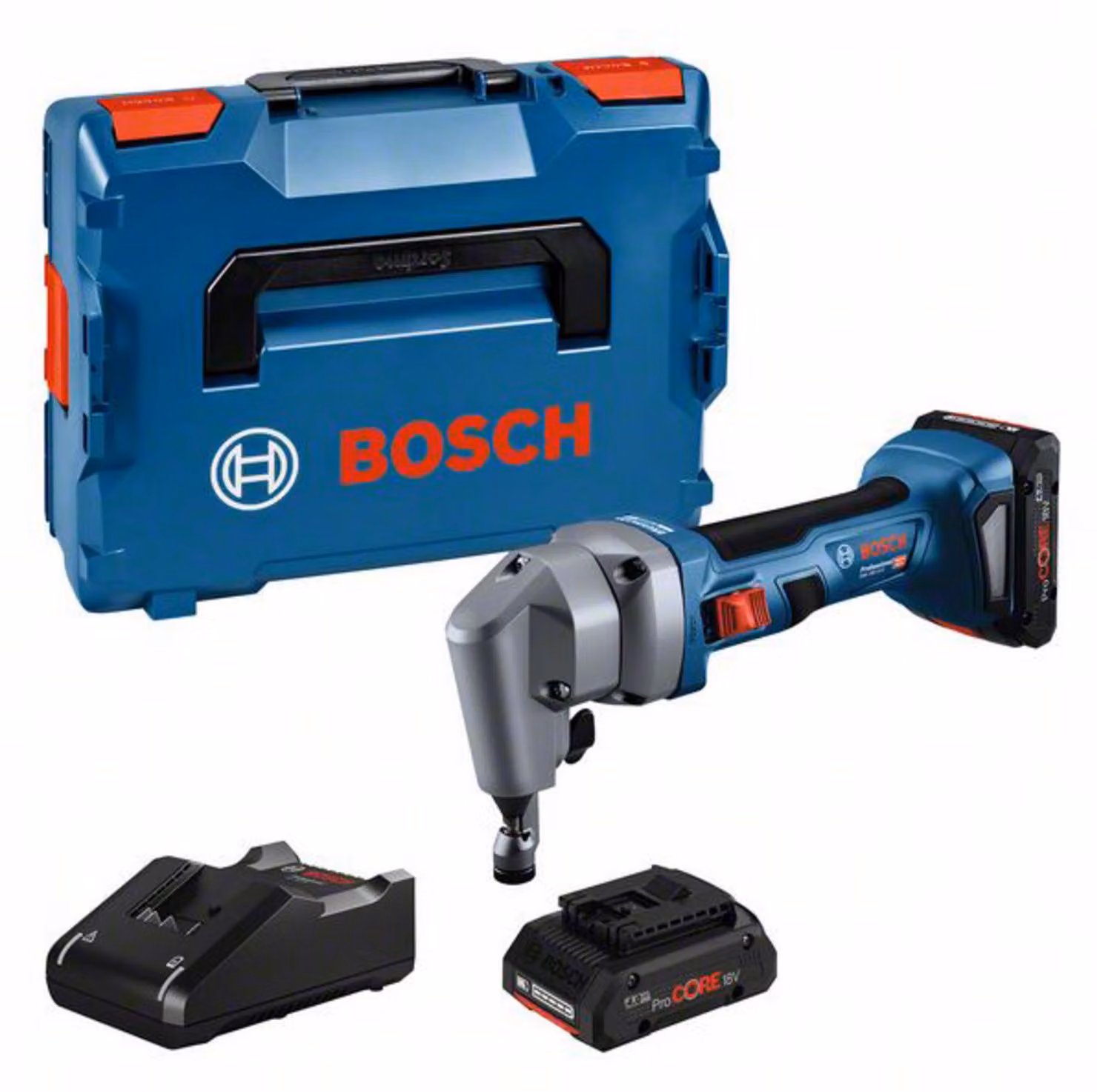 BOSCH Professional 0 601 529 601 BOSCH Professional GNA 18V-16 E Taglierino a batteria 18,0 V, con 2 batterie