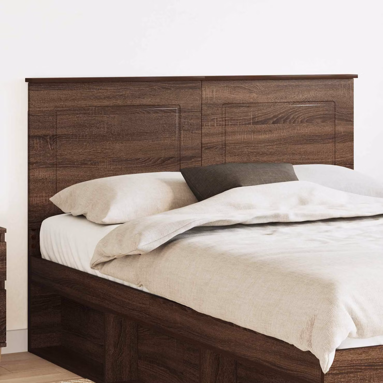 Testiera per letto vidaXL in legno ingegnerizzato marrone quercia, Larghezza: 100 cm