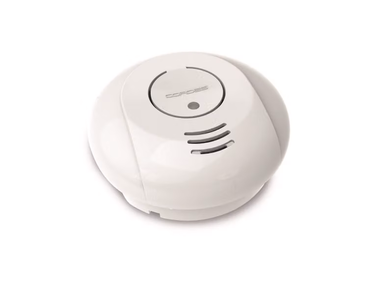 Rilevatore di fumo a corde + 10J. Batteria CC-5/evo10 Rivelatore di fumo Incendio Rivelatore di incendio