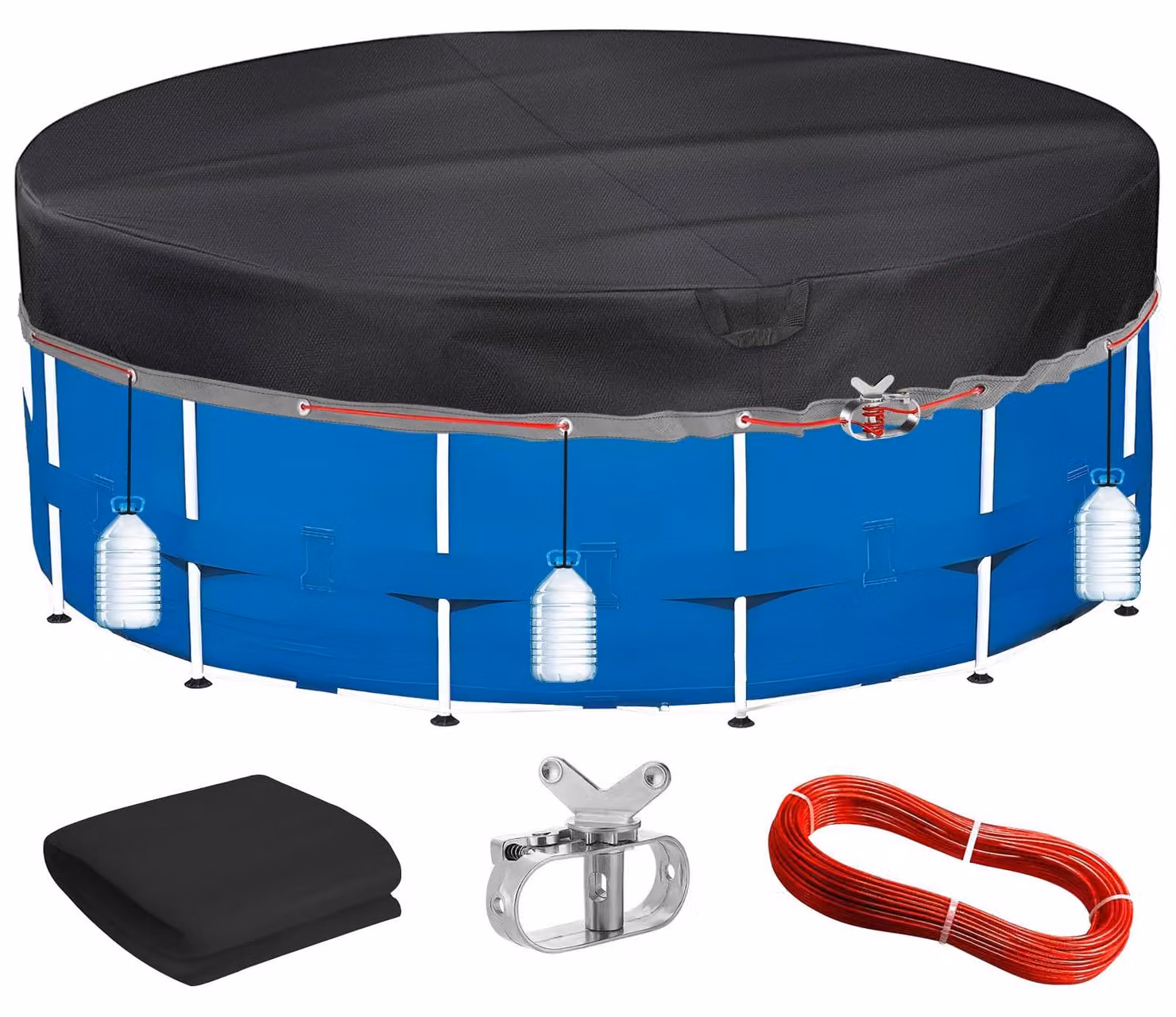 Telo copri piscina rotondo, diametro 432 cm - Idrorepellente, resistente ai raggi UV