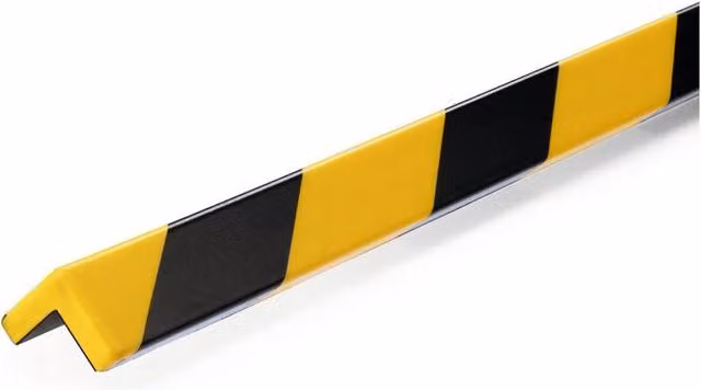 Paraspigolo da parete magnetico Durable C20 in plastica giallo e nero