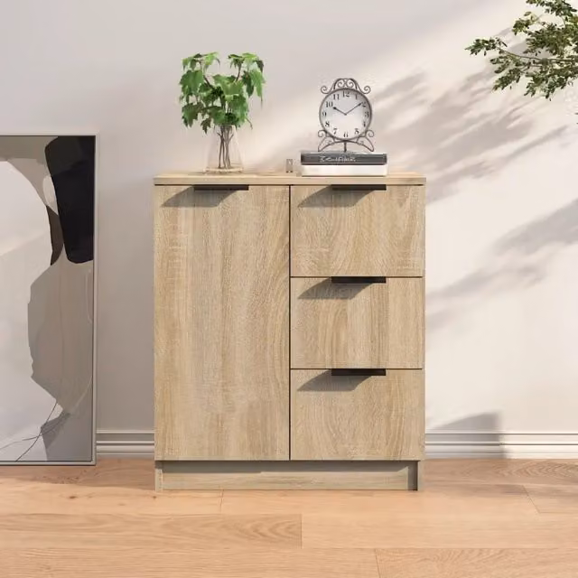 Credenza Buffet Design Mania in Legno Beige per Cucina e Soggiorno L: 60 cm, P: 30 cm, H: 70 cm