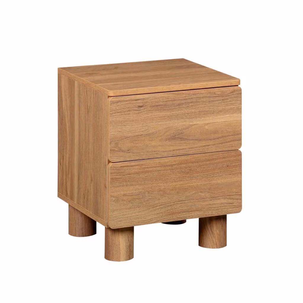 Set di 2 comodini moderni SWEEEK in legno di pino color marrone opaco – 2