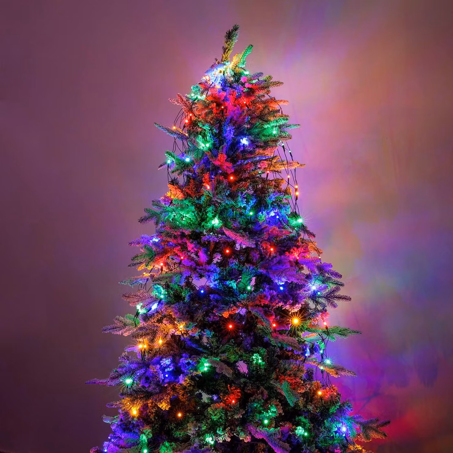 Catena luminosa a LED per alberi, con 192 LED multicolore, adatta per alberi di altezza compresa tra 150 e 180 cm