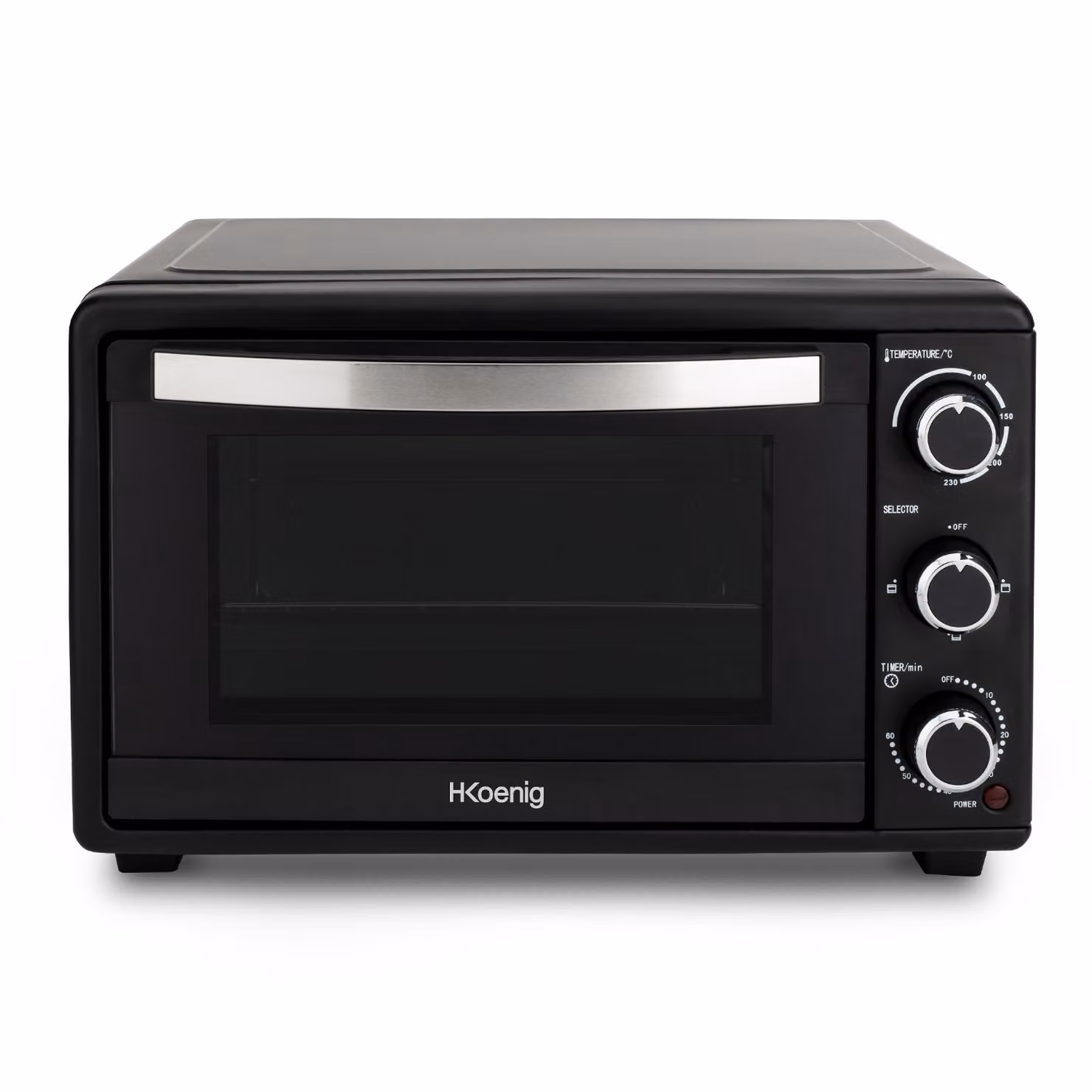 Fornetto elettrico H.Koenig FO25 da 25 l, nero con sportello trasparente, 1500 W, con timer e spegnimento automatico – 2