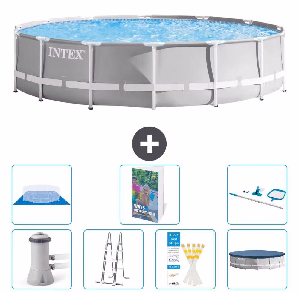 Struttura per piscina a forma di prisma - 427x107 cm - composta da 6 elementi - modello S573