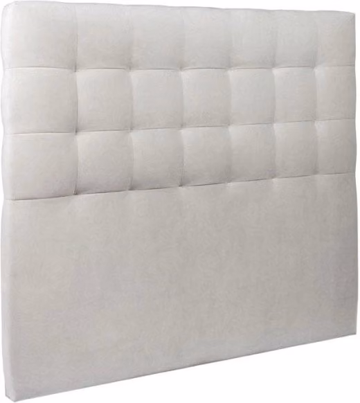 Testiera in tessuto velluto grigio chiaro imbottita L160 cm