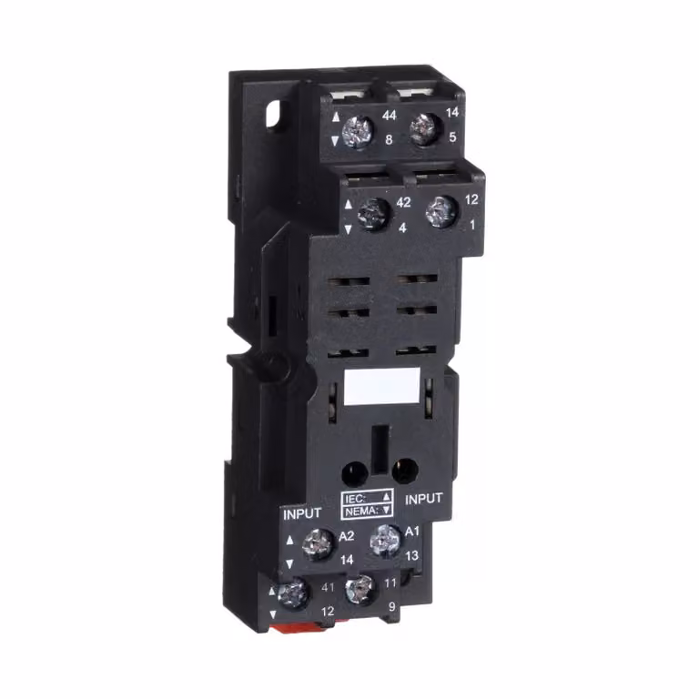 Zoccolo a innesto Schneider Electric per relè di potenza RPM2, configurazione combinata, morsetto a vite RPZF2