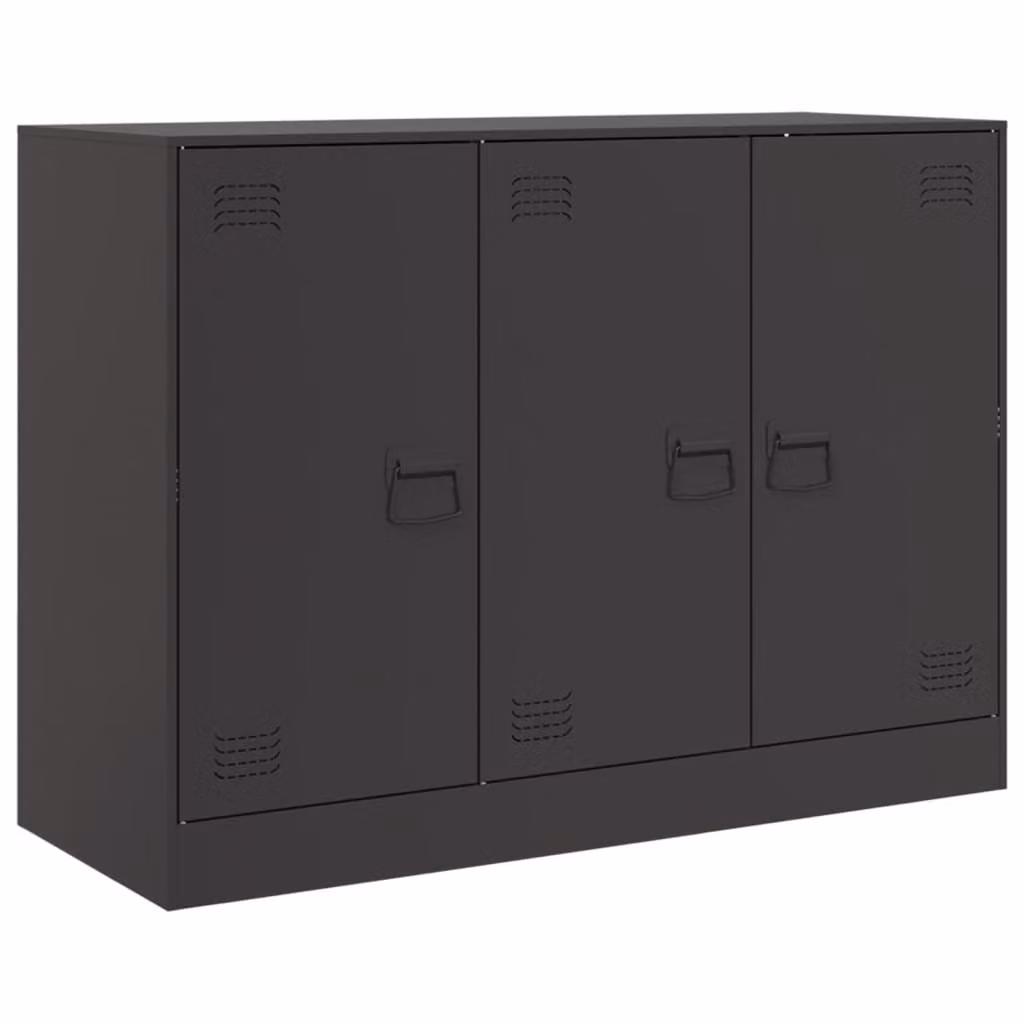Credenza Nera 99x39x73 cm in Acciaio
