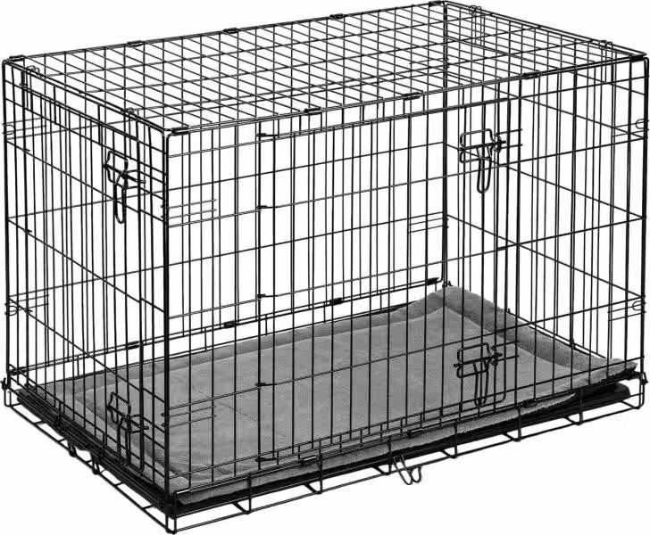 Gabbia metallica per cani Pethaus PH-200, con cuccia, dimensioni 75,5 x 48 x 54 cm