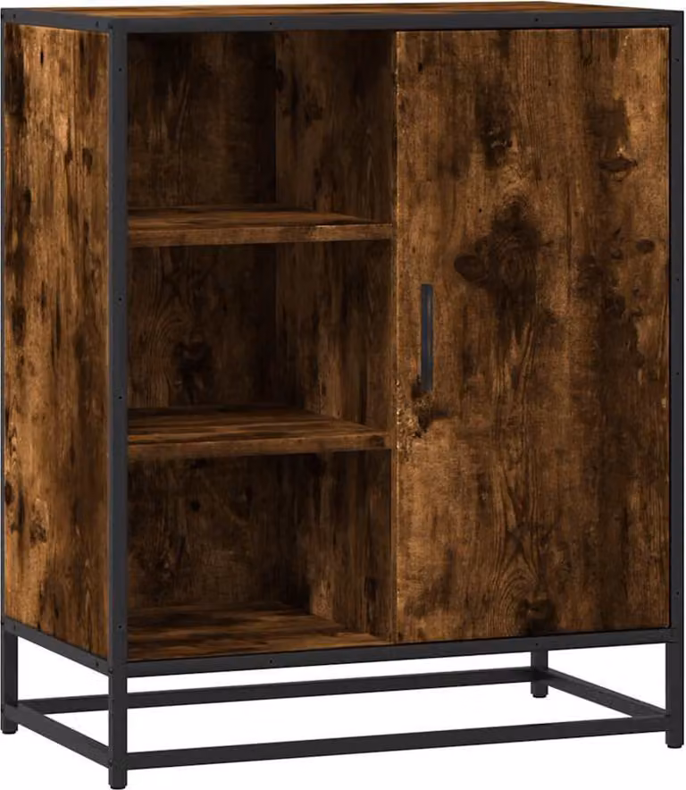 Credenza Rovere Fumo 62x35x76 cm in Legno Multistrato
