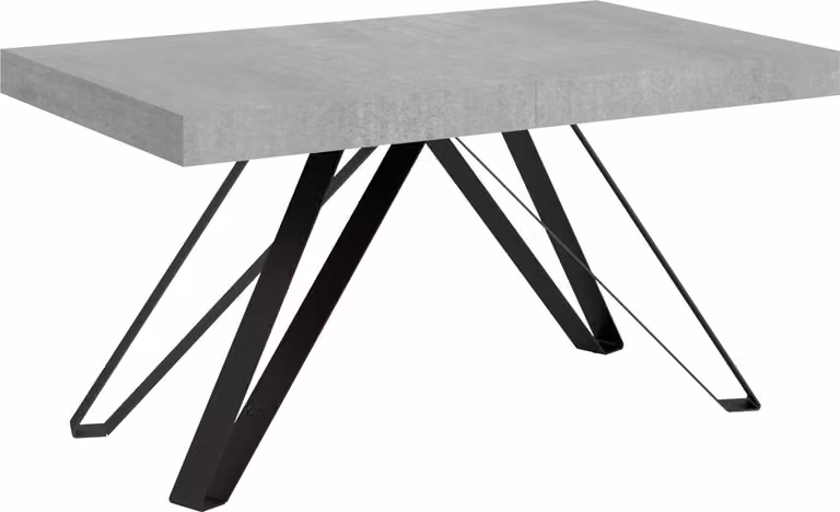 ITYHOME - Tavolo allungabile 160/264x90 cm Terium cemento gambe antracite