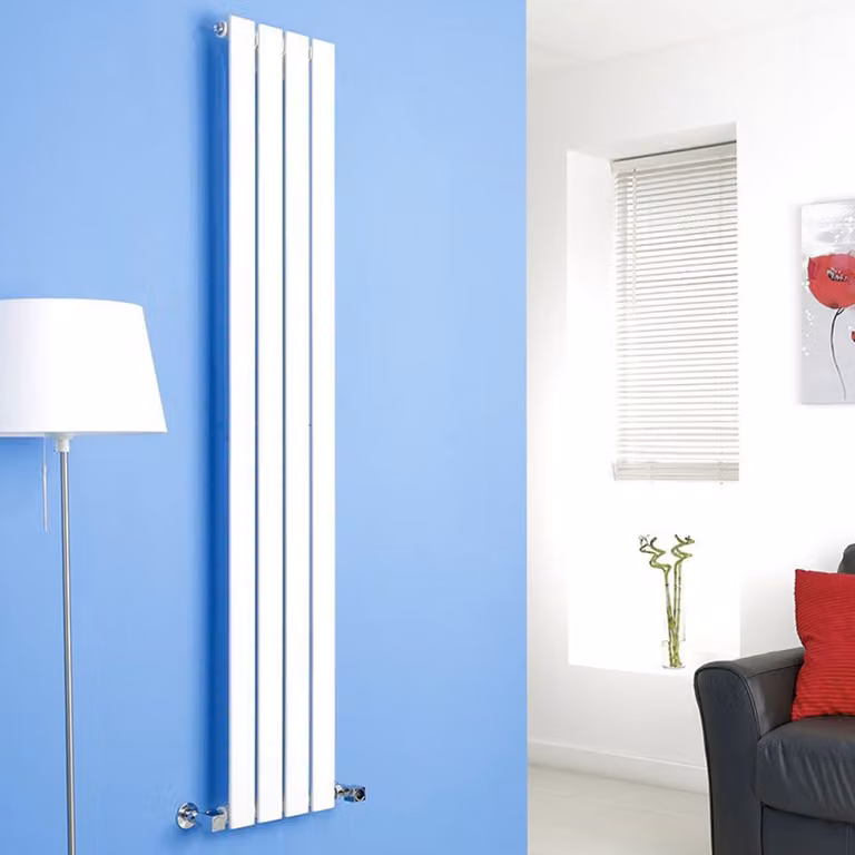 Radiatore di Design Verticale Bianco - 1600mm x 280mm - Pannello Singolo - Delta