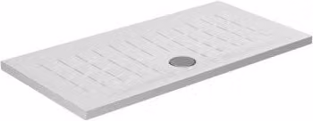 Piatto doccia rettangolare Cube in ceramica bianca con antiscivolo L: 70 cm, P: 140 cm, H: 4 cm